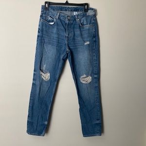 & Denim Boyfriend Low Waist Jeans Size 6